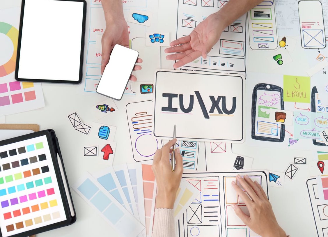 mobile phone design wireframe